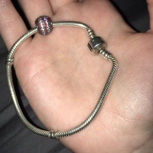 Pandora bracelet with charm